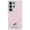 Karl Lagerfeld Saffiano KC Metal Logo MagSafe Case for Samsung Galaxy S26 Ultra / pink