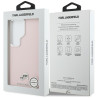 Karl Lagerfeld Saffiano KC Metal Logo MagSafe Case for Samsung Galaxy S26 Ultra / pink