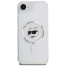 Karl Lagerfeld IML Metal Choupette Head MagSafe Case for iPhone 16e / 17e / white