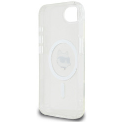 Karl Lagerfeld IML Metal Choupette Head MagSafe Case for iPhone 16e / 17e / white