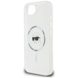 Karl Lagerfeld IML Metal Karl Head MagSafe Case for iPhone 16e / 17e / white