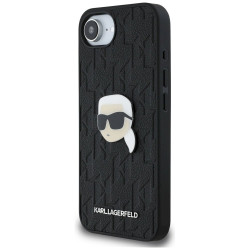 Karl Lagerfeld Monogram Karl Head Pin Case for iPhone 16e / 17e / black
