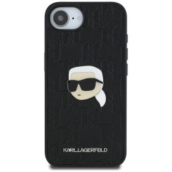 Karl Lagerfeld Monogram Karl Head Pin Case for iPhone 16e / 17e / black