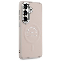 Case Karl Lagerfeld Embossed Ring RSG Logo MagSafe for Samsung Galaxy S26 Plus / pink