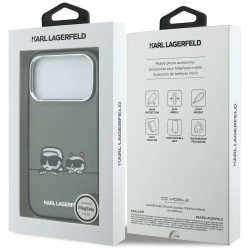 Karl Lagerfeld IML Karl & Choupette Peekaboo Logo MagSafe Case for iPhone 17 Pro / black