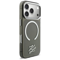 Karl Lagerfeld IML KL Script Logo MagSafe Case for iPhone 17 Pro / black