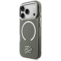 Karl Lagerfeld IML KL Script Logo Case MagSafe for iPhone 17 Pro Max / black