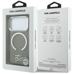 Karl Lagerfeld IML KL Script Logo Case MagSafe for iPhone 17 Pro Max / black