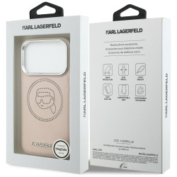 Karl Lagerfeld K Head Point Logo MagSafe Case for iPhone 17 Pro Max / pink