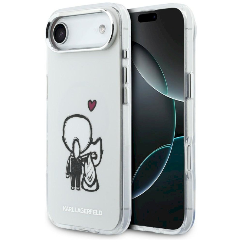 Case Karl Lagerfeld Karl & Choupette Back MagSafe for iPhone Air / transparent