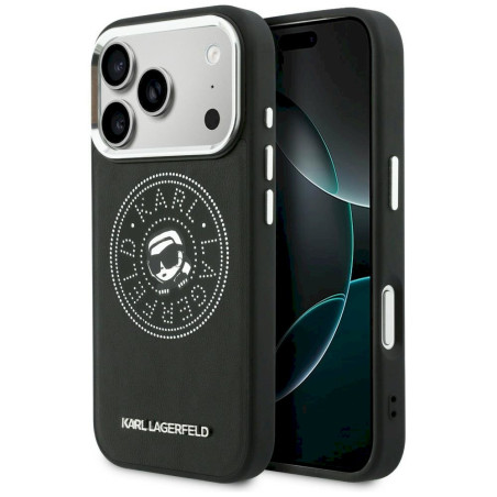 Karl Lagerfeld Point & Karl Sketch MagSafe Case for iPhone 17 Pro Max / black