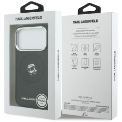 Karl Lagerfeld Point & Karl Sketch MagSafe Case for iPhone 17 Pro Max / black
