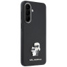 Karl Lagerfeld Saffiano Karl&Choupette Metal Logo Case for Samsung Galaxy A57 5G / black