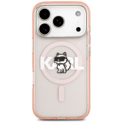 Karl Lagerfeld IML Choupette Sketch Logo MagSafe Case for iPhone 17 Pro / pink