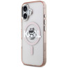 Karl Lagerfeld IML Choupette Sketch Logo MagSafe Case for iPhone 17 / Pink