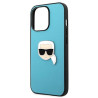 Karl Lagerfeld KLHCP13XPKMB Leather Ikonik Karl`s Head Hardcase for iPhone 13 Pro Max 6.7" / blue