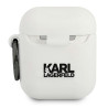Karl Lagerfeld KLACCSILKHWH AirPods cover Silicone Ikonik / white