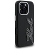 Case Karl Lagerfeld FW Grained Signature Logo for iPhone 16 Pro / black