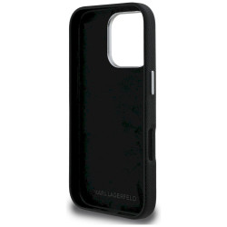 Karl Lagerfeld FW Grained Signature Logo Case for iPhone 16 Pro Max / black