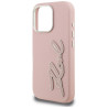 Case Karl Lagerfeld FW Grained Signature Logo for iPhone 16 Pro / pink