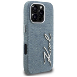 Karl Lagerfeld FW Jeans Signature Logo Case for iPhone 16 Pro Max / blue