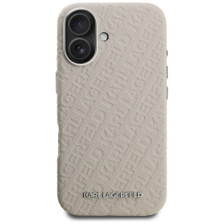 Karl Lagerfeld FW Stamped Karl MagSafe Case for iPhone 16 / beige