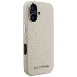 Karl Lagerfeld FW Stamped Karl MagSafe Case for iPhone 16 / beige
