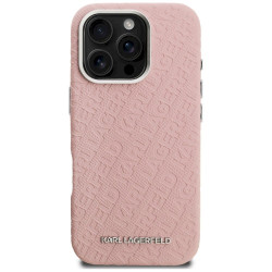 Karl Lagerfeld FW Stamped Karl MagSafe Case for iPhone 16 Pro / pink