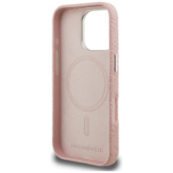 Karl Lagerfeld FW Stamped Karl MagSafe Case for iPhone 16 Pro / pink