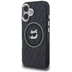 Karl Lagerfeld IML Choupette Head Logo MagSafe Case for iPhone 16 / black