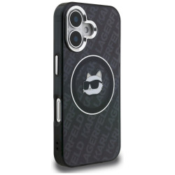 Karl Lagerfeld IML Choupette Head Logo MagSafe Case for iPhone 16 / black