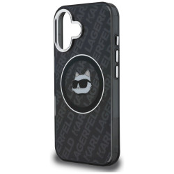 Karl Lagerfeld IML Choupette Head Logo MagSafe Case for iPhone 16 / black
