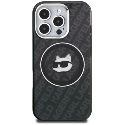 Karl Lagerfeld IML Choupette Head Logo MagSafe Case for iPhone 16 Pro Max / black