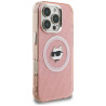 Karl Lagerfeld IML Choupette Head Logo MagSafe Case for iPhone 16 Pro / pink