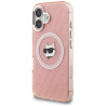 Karl Lagerfeld IML Choupette Head Logo MagSafe Case for iPhone 16 / pink