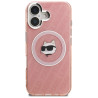 Karl Lagerfeld IML Choupette Head Logo MagSafe Case for iPhone 16 / pink