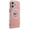 Karl Lagerfeld IML Choupette Head Logo MagSafe Case for iPhone 16 / pink