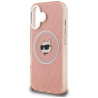 Karl Lagerfeld IML Choupette Head Logo MagSafe Case for iPhone 16 / pink