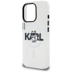 Karl Lagerfeld IML Choupette Sketch Logo MagSafe Case for iPhone 16 Pro / transparent
