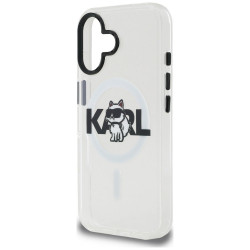 Karl Lagerfeld IML Choupette Sketch Logo MagSafe Case for iPhone 16 / transparent
