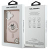 Karl Lagerfeld IML Choupette Sketch Logo MagSafe Case for iPhone 16 / pink
