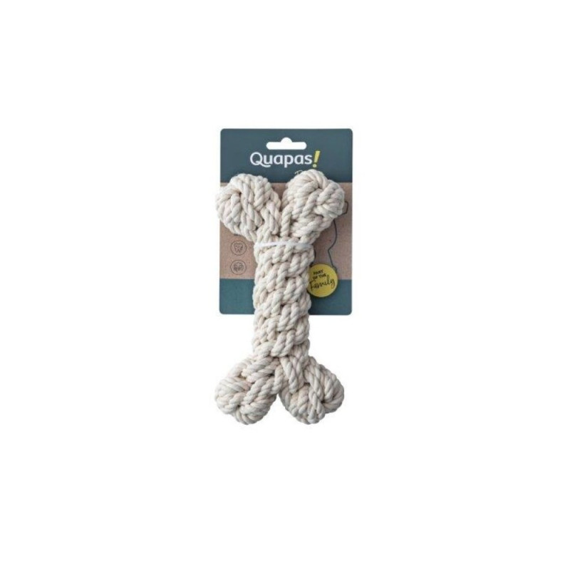 Quapas! Žaislas šunims iš natūralios virvės, kaulas, L, 23 cm