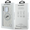 Karl Lagerfeld IML Glitter Karl & Choupette Heads Logo MagSafe Case for iPhone 16 Pro / grey