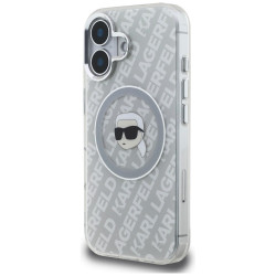 Karl Lagerfeld IML Karl Head Logo MagSafe Case for iPhone 16 / gray