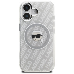 Karl Lagerfeld IML Karl Head Logo MagSafe Case for iPhone 16 / gray