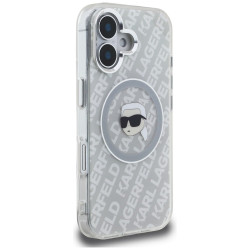 Karl Lagerfeld IML Karl Head Logo MagSafe Case for iPhone 16 / gray
