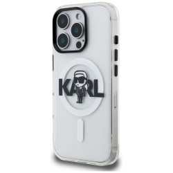 Karl Lagerfeld IML Karl Sketch Logo MagSafe Case for iPhone 16 Pro / clear
