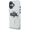 Karl Lagerfeld IML Karl Sketch Logo MagSafe Case for iPhone 16 / clear