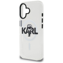 Karl Lagerfeld IML Karl Sketch Logo MagSafe Case for iPhone 16 / clear