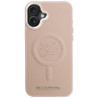 Case Karl Lagerfeld Initial & Metal Logo MagSafe for iPhone 16 Plus / pink